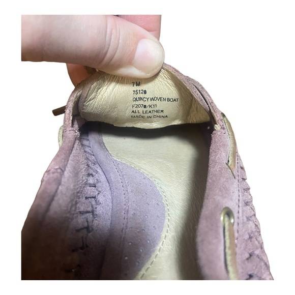 Frye Quincy woven Boat 7M mauve - Picture 10 of 10